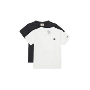 Set 2 Tricouri -  306581 WW001 - alb/negru - 100% bumbac -