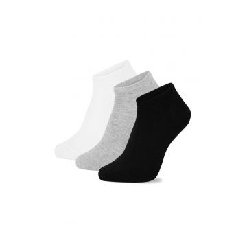 Set 3 x Perechi sosete barbati -  alb - negru - gri -