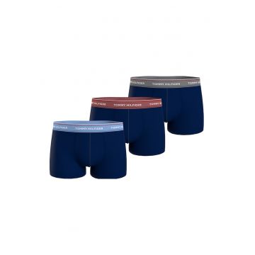 Set de boxeri cu banda cu logo in talie - 3 perechi - Albastru inchis/Bleumarin