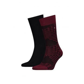 Set de sosete lungi uni si cu model - 2 perechi