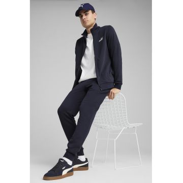 Trening din amestec de bumbac cu fermoar ESS - Albastru ultramarin