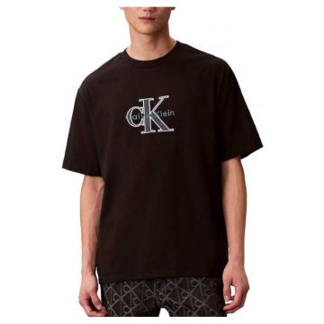 Tricou barbati  SS 16S TRICOLOR MONOLOGO GRAPHIC - Bumbac - Negru -