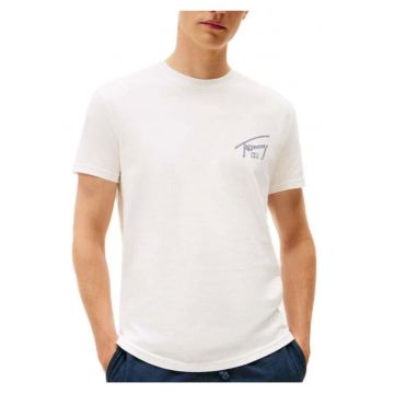 Tricou barbati  TJM REG SIGN BACKPRINT SS T EXT - Bumbac - Alb -