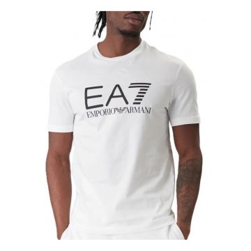 Tricou barbati  TRAIN CORE ID M BIG LOGO TEE SS CO CC - Bumbac - Alb - Alb