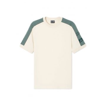 Tricou barbati  TRAIN LOGO SERIES M TEE SS PREMIUM TAPE - Bumbac - Bej -