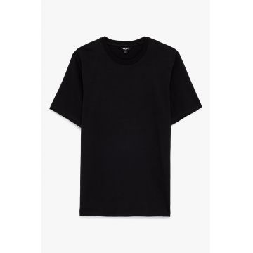 Tricou cu decolteu rotund - Negru