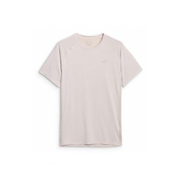 Tricou de antrenament pentru barbati -  Uscare Rapida - Maneca Scurta - Crem - Marime XXL