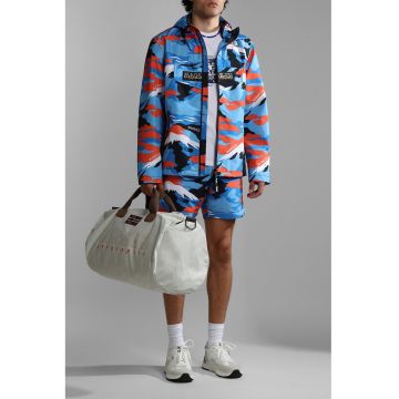 Tricou de bumbac cu logo - Alb/Albastru inchis