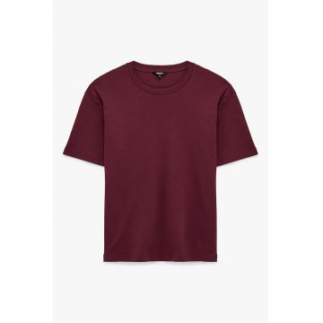 Tricou regular fit din bumbac - Violet tyrian