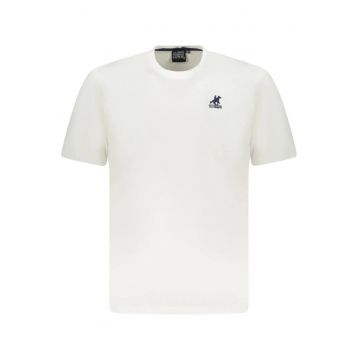 U.S. Grand POLO Tricou barbati simplu din bumbac cu logo brodat - alb - Alb