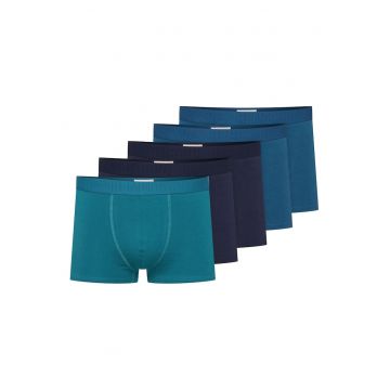 Boxeri Solid  set de 5 perechi - Multicolor
