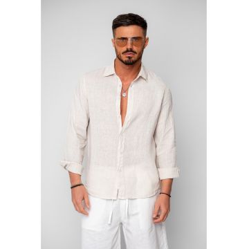 Camasa din 100% In Beige 20758 - Bej