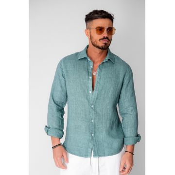Camasa din 100% In Dark Olive 20738 - Verde masliniu inchis
