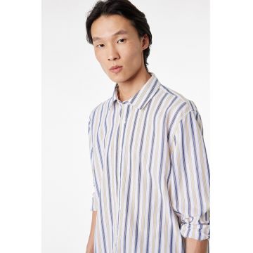 Camasa regular fit cu dungi - Bej/Alb murdar/Albastru