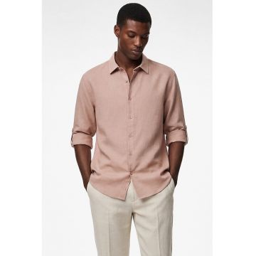 Camasa regular fit de bumbac - Roz prafuit