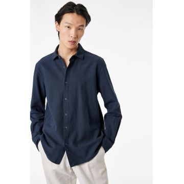 Camasa regular fit din bumbac - Albastru ultramarin