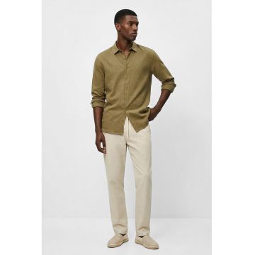 Camasa regular fit din bumbac - Verde masliniu