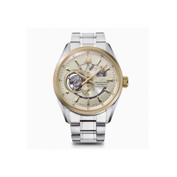Ceas bărbați -  Contemporary - mecanism automatic - inox - curea din piele naturală - 43mm