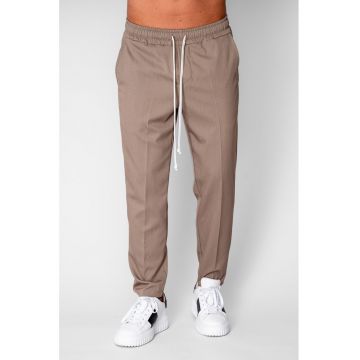 Pantalon lung conic cu snur Brown 20678 - Maro