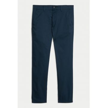 Pantaloni chino cu buzunar oblice - Albastru inchis
