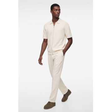 Pantaloni Chino cu croiala relaxed-fit - Crem