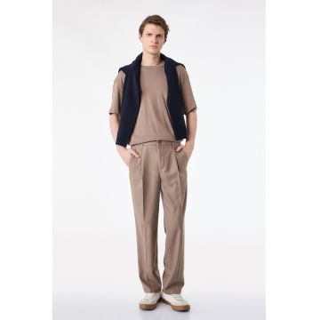 Pantaloni Chino cu talie medie - Maro taupe