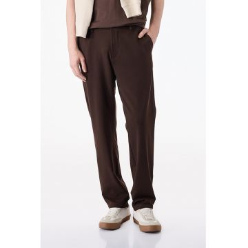 Pantaloni cu croiala dreapta - Maro inchis