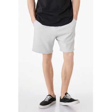 Pantaloni scurti cu talie elastica - Gri