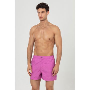 Pantaloni scurti de baie cu buzunare laterale - Fucsia