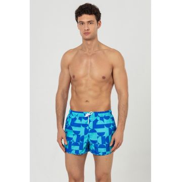Pantaloni scurti de baie cu buzunare - Turcoaz/Albastru royal