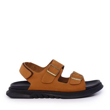 Sandale bărbați Luca di Gioia maro din piele nabuk  1651BS241006M