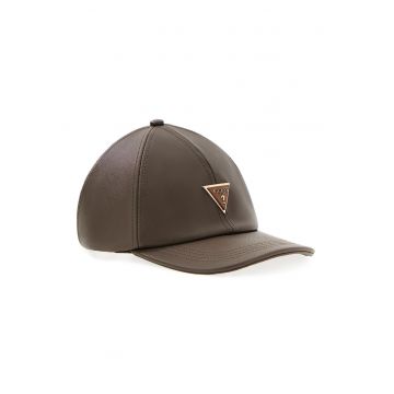 Sapca baseball din piele ecologica - Maro inchis