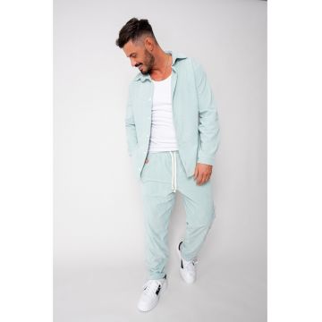 Set Camasa si Pantalon Lung drept din reiat Mint 19953 - Verde menta