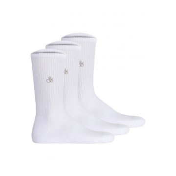 Set de sosete lungi - 3 perechi - Alb