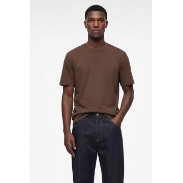 Tricou cu decolteu la baza gatului - Maro pamantiu