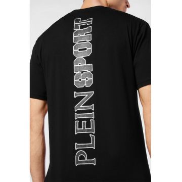 Tricou cu logo pe spate - Negru/Argintiu