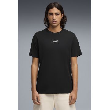 Tricou din bumbac cu detaliu logo Essentials - Negru/Gri antracit/Transparent