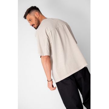 Tricou Oversize Prespalat Beige 20719 - Bej
