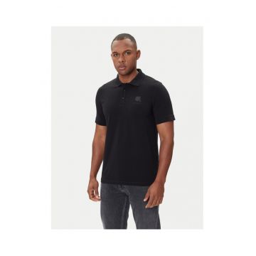 Tricou polo barbati  negru - bumbac