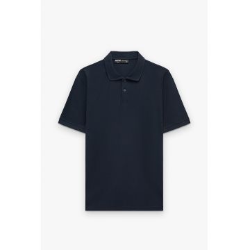 Tricou polo de bumbac - Bleumarin