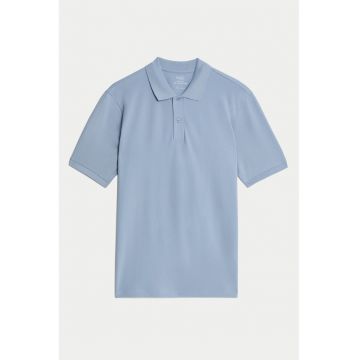 Tricou polo regular fit - Albastru pastel