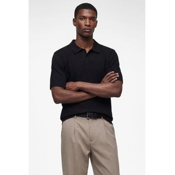 Tricou regular fit polo - Negru