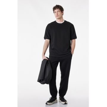 Tricou uni cu maneci cazute - Negru