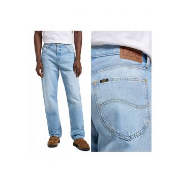 Blugi Barbati -  Oscar - Loose Fit - Talie Medie - 5 Buzunare - Lungi - Fermoar - Bumbac - W33-L32 - Albastru