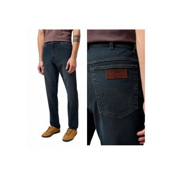 Blugi Barbati -  Slim Fit - Talie Medie - Lungi - Fermoar - 5 Buzunare - Bumbac - Albastru - Albastru