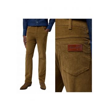 Blugi Barbati -  Texas - Straight Fit - Talie Medie - Lungi - Fermoar - 5 Buzunare - Bumbac - Maro - Maro deschis