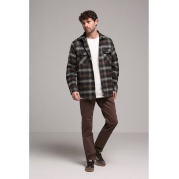 Blugi regular fit cu 5 buzunare - Maro