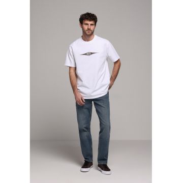 Blugi regular fit cu talie medie - Albastru inchis