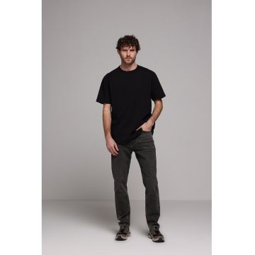 Blugi regular fit cu talie medie - Negru stins