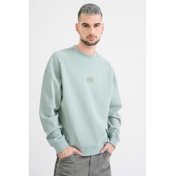 Bluza de trening din bumbac cu imprimeu pe partea din spate Delast